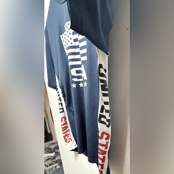 USA Flag Graphic Men's T-Shirt - Navy Size XL - Picture 3 of 8